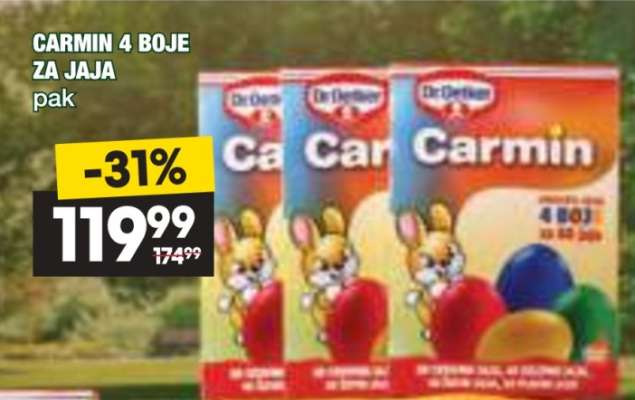 CARMIN 4 BOJE ZA JAJA