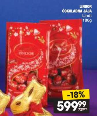 LINDOR ČOKOLADNA JAJA