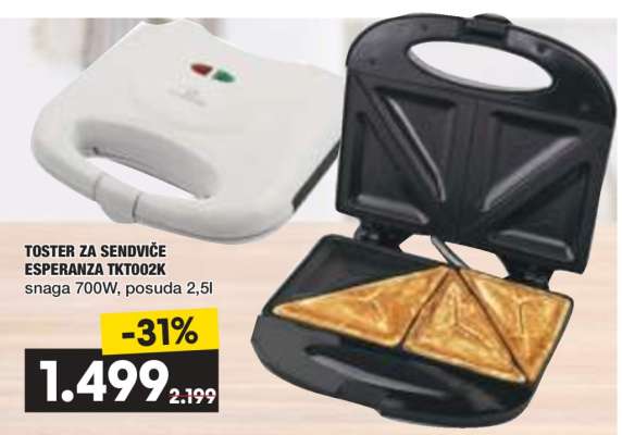 TOSTER ZA SENDVIČE ESPERANZA TKT002K