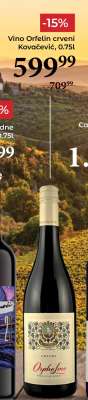 Vino Orfelin crveni Kovačević, 0.75l