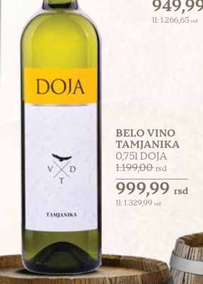 BELO VINO TAMJANIKA 0,75l DOJA