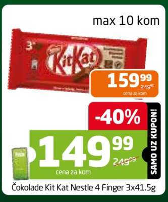 Čokolade Kit Kat Nestle 4 Finger 3x41.5g