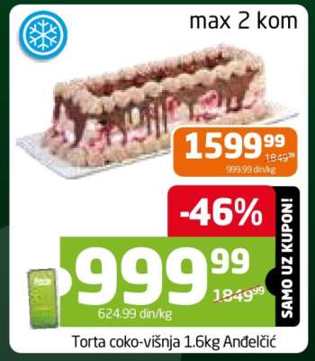 Torta čoko-višnja 1.6kg Anđelić