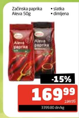 Začinska paprika Aleva 50g