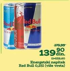 Energetski napitak Red Bull 0.25l, više vrsta