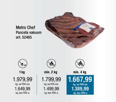 Metro Chef Panceta vakuum