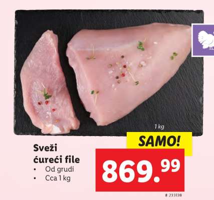 Sveži ćureći file