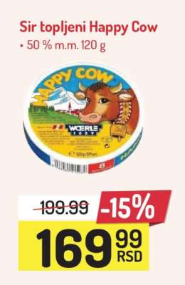 Sir topljeni Happy Cow