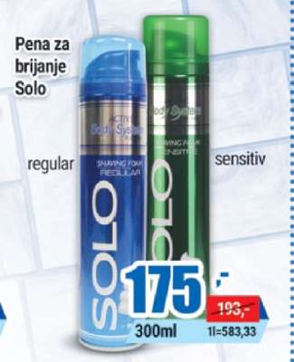 Pena za brijanje Solo