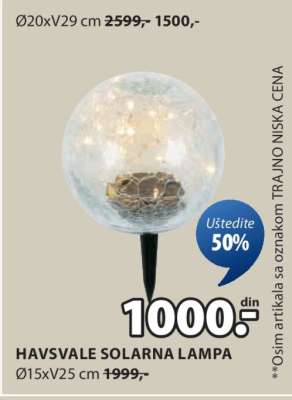 HAVSVALE SOLARNA LAMPA