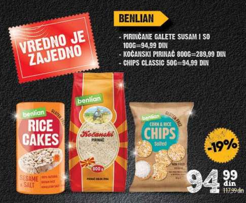 Benlian Corn & Rice Chips Salted