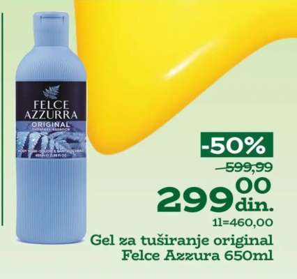 Gel za tuširanje Original Felce Azzura 650ml