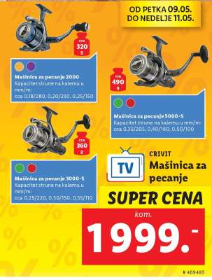 CRIVIT Mašinica za pecanje