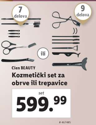 Kozmetički set za obrve ili trepavice