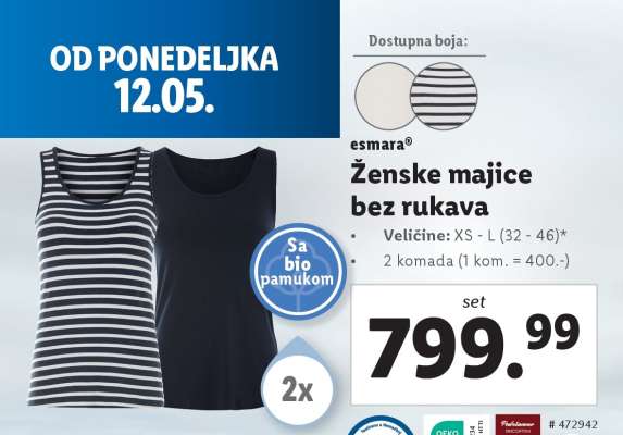 Ženske majice bez rukava