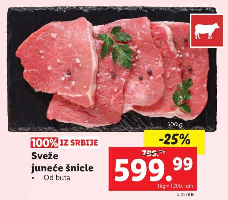 Sveže juneće šnicle