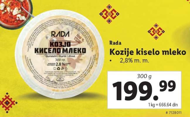 Rada Kozije kiselo mleko