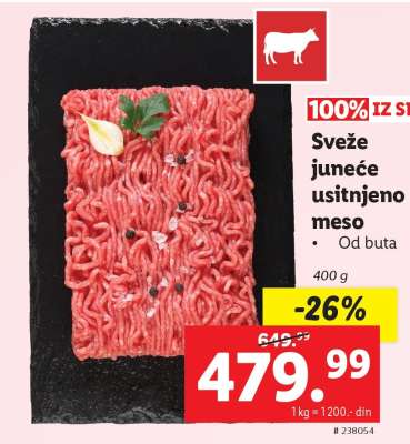 Sveže juneće usitnjeno meso