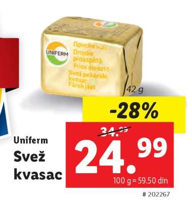 Uniferm Svež kvasac