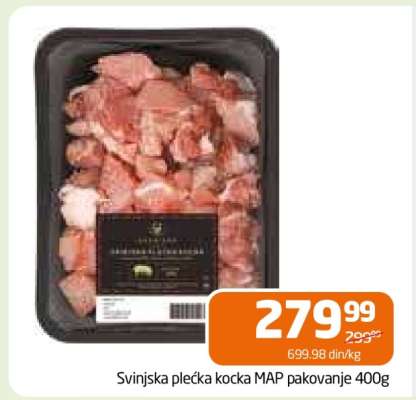Svinjska plećka kocka MAP pakovanje 400g