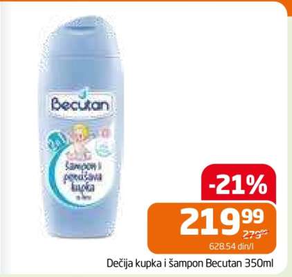 Dečija kupka i šampon Becutan 350ml
