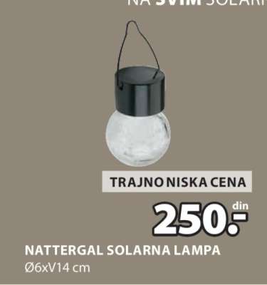 NATTERGAL SOLARNA LAMPA