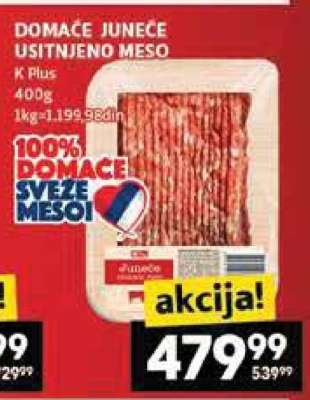 Domace junece usitnjeno meso