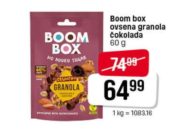 Boom box ovsena granola čokolada