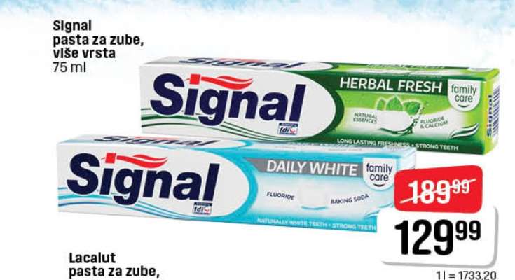 Signal pasta za zube više vrsta