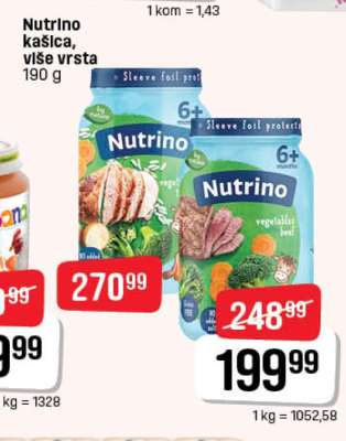 Nutrino kašica, više vrsta