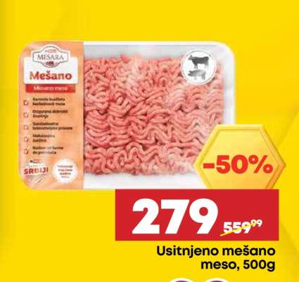 Usitnjeno mešano meso, 500g