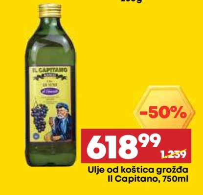 Ulje od koštica grožđa Il Capitano, 750ml