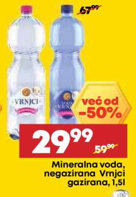 Mineralna voda, negazirana Vrnјci gazirana, 1,5l
