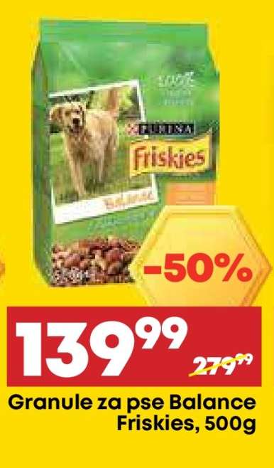 Granule za pse Balance
Friskies 500g