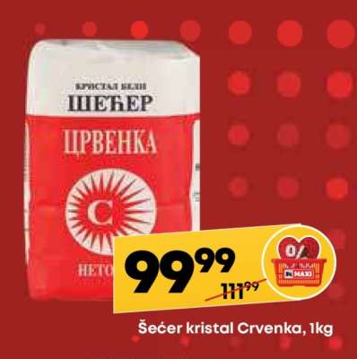 Šećer kristal Crvenka 1kg