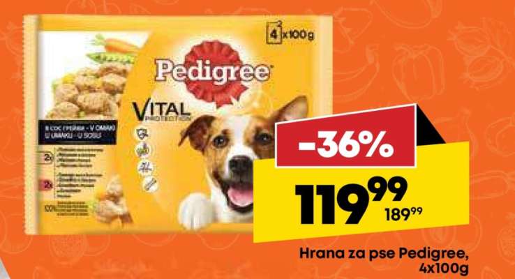 Hrana za pse Pedigree 4x100g