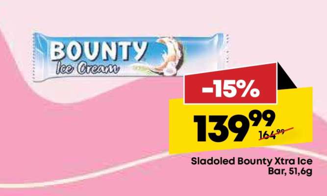 Sladoled Bounty Xtra Ice Bar, 51.6g
