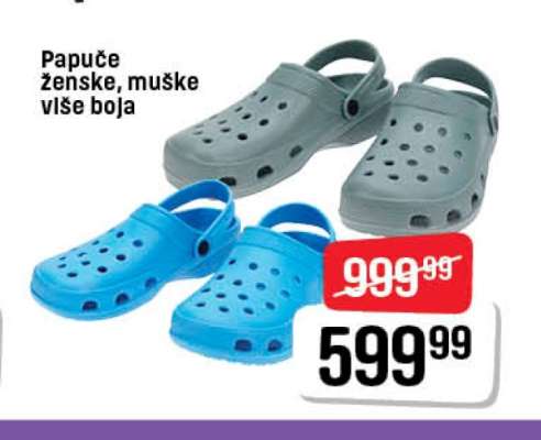 Papuče ženske, muške više boja