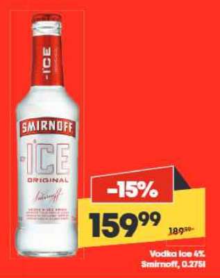 Vodka Ice 4% Smirnoff, 0.275l