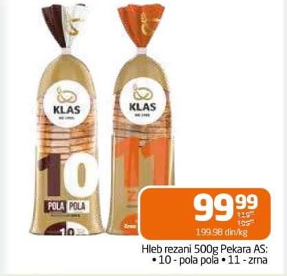 Hleb rezani 500g Pekara AS