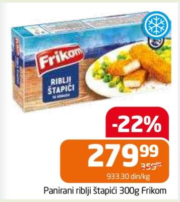 Panirani riblji štapići 300g Frikom