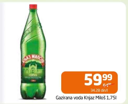 Gazirana voda Knjaz Miloš 1,75l