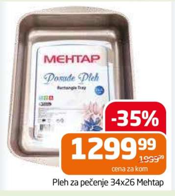 Pleh za pečenje 34x26 Mehtap