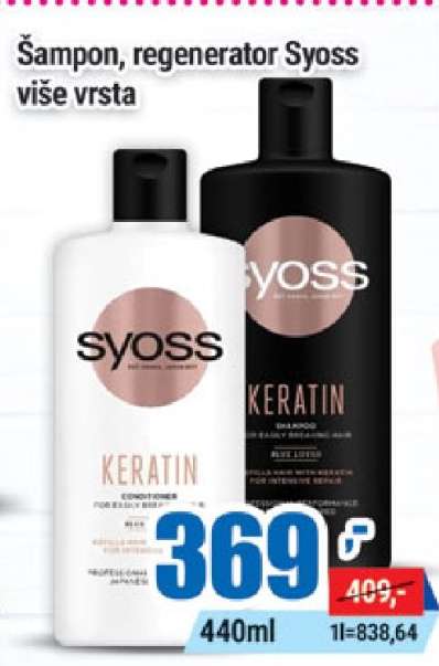 Šampon, regenerator Syoss