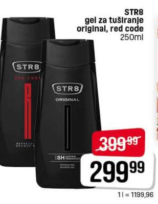 STR8 gel za tuširanje original, red code 250ml