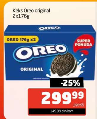 Keks Oreo original 2x176g