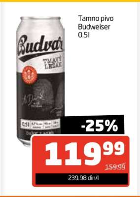 Tamno pivo Budweiser 0.5l