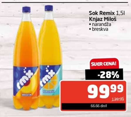 Sok Remix 1,5l Knjaz Miloš