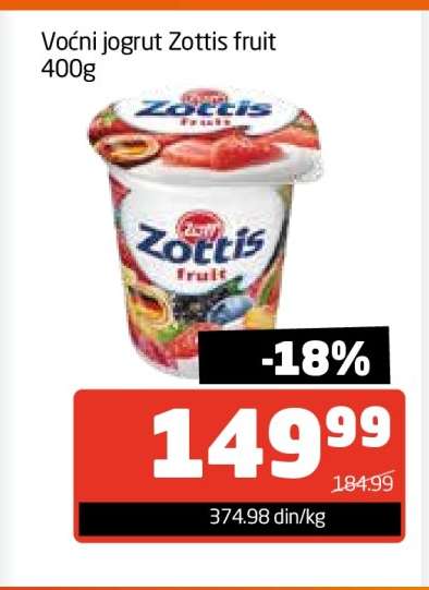 Voćni jogurt Zottis Fruit, 400g
