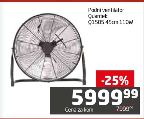 Podni ventilator Quantek Q1505 45cm 110W